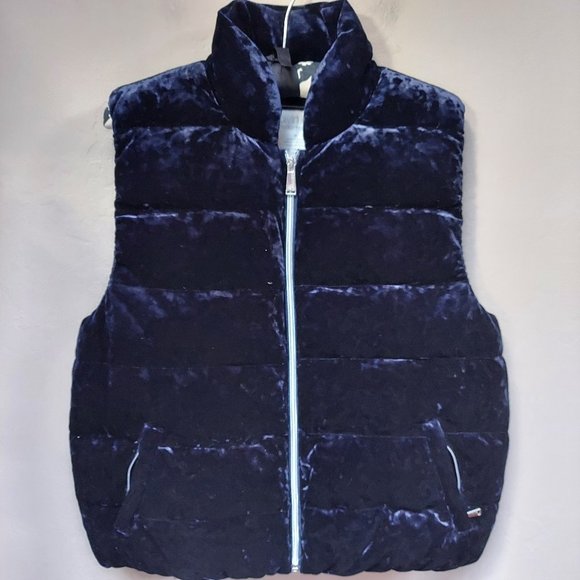 calvin klein velvet puffer jacket